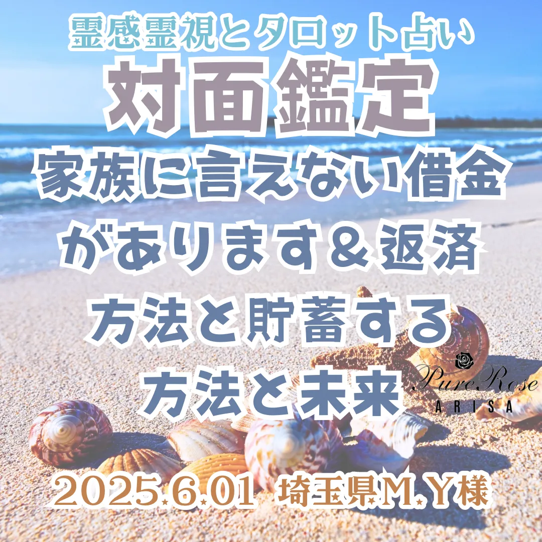 対面鑑定★家族に言えない借金があります＆返済方法と貯蓄する方法と未来★埼玉県M.Y様